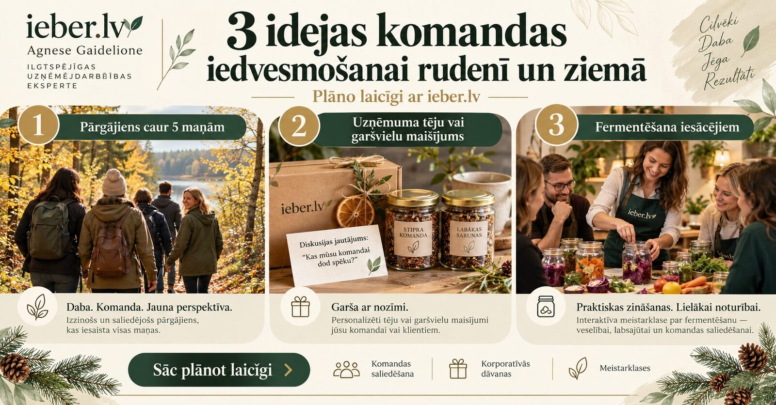 Rudens un ziemas komandas iedvesmošana: kāpēc uzņēmumiem to vērts plānot laicīgi?