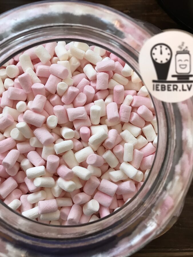 Mini zefīri Marshmallow balts/ rozā 50g