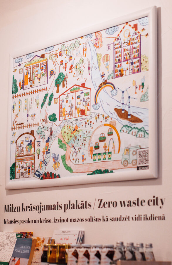 Milzu krāsojamais plakāts ZERO WASTE CITY