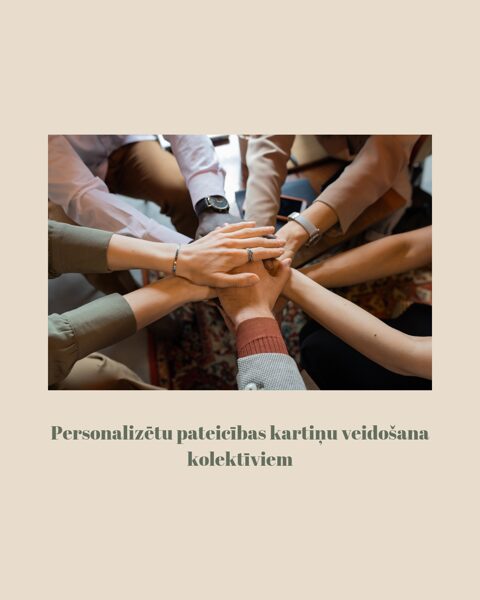 Personalizētu pateicības kartiņu veidošanas meistarklase 